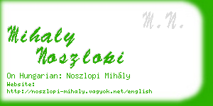 mihaly noszlopi business card
