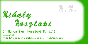 mihaly noszlopi business card